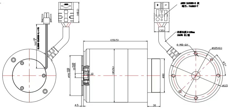 登高車電機外形尺寸圖